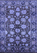 Oriental Blue Industrial Rug, urb2966blu