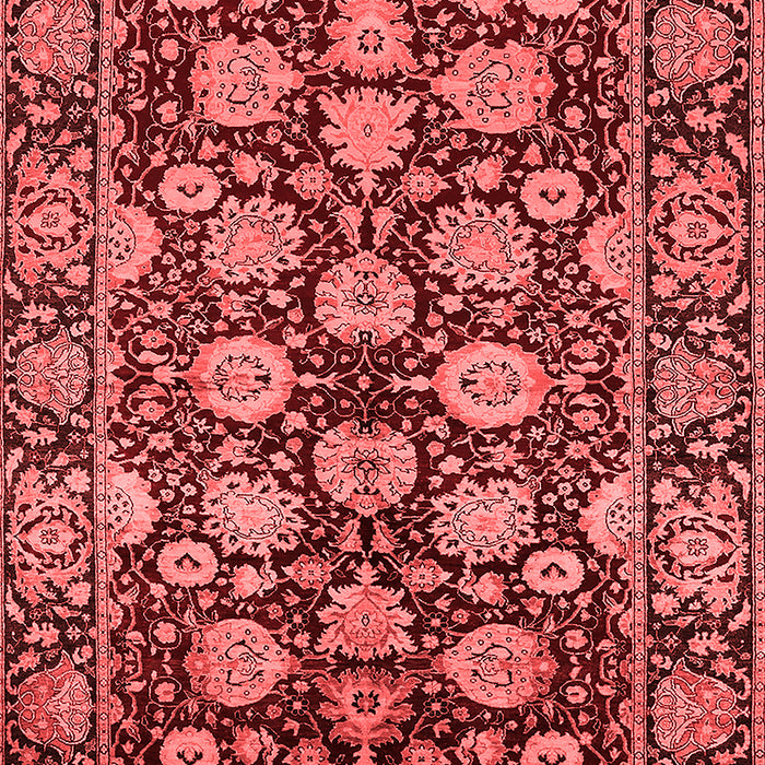 Machine Washable Oriental Red Industrial Rug, wshurb2966red