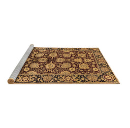 Sideview of Machine Washable Oriental Brown Industrial Rug, wshurb2966brn