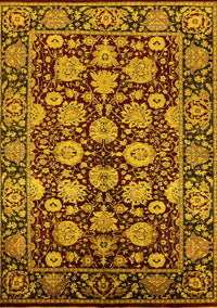 Oriental Yellow Industrial Rug, urb2966yw