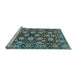 Sideview of Machine Washable Oriental Light Blue Industrial Rug, wshurb2966lblu