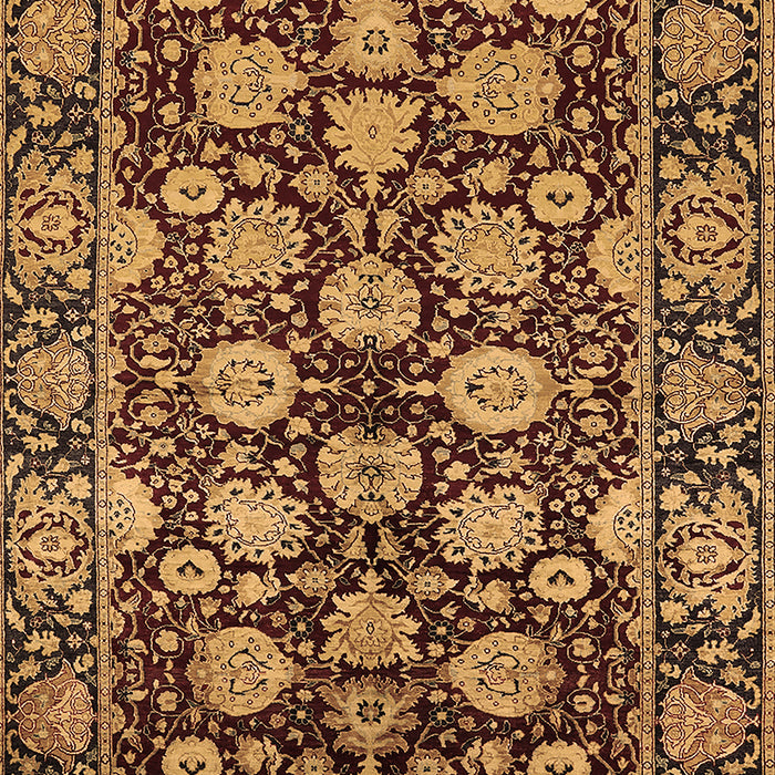 Machine Washable Oriental Brown Industrial Rug, wshurb2966brn