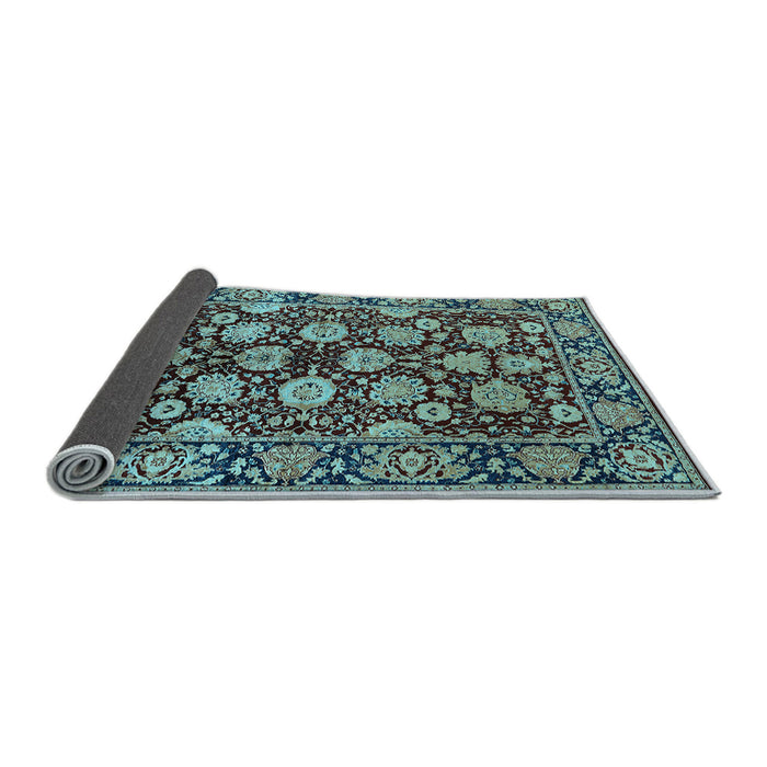 Sideview of Oriental Light Blue Industrial Rug, urb2966lblu