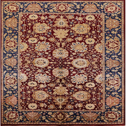 Square Mid-Century Modern Brown Sand Brown Oriental Rug, urb2966