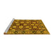 Sideview of Machine Washable Oriental Yellow Industrial Rug, wshurb2966yw