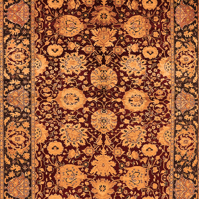 Machine Washable Oriental Orange Industrial Area Rugs, wshurb2966org