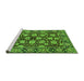 Sideview of Machine Washable Oriental Green Industrial Area Rugs, wshurb2966grn