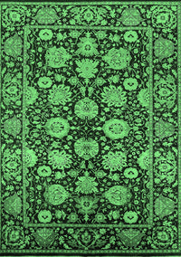 Oriental Emerald Green Industrial Rug, urb2966emgrn