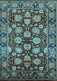 Oriental Light Blue Industrial Rug, urb2966lblu