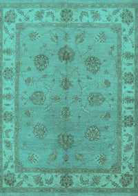 Oriental Turquoise Industrial Rug, urb2967turq