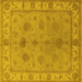 Square Oriental Yellow Industrial Rug, urb2967yw