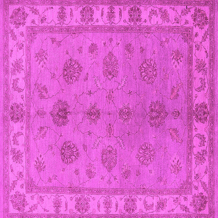 Square Machine Washable Oriental Pink Industrial Rug, wshurb2967pnk