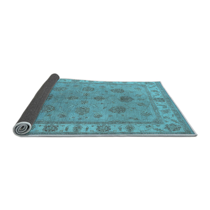 Sideview of Oriental Light Blue Industrial Rug, urb2967lblu