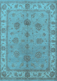 Oriental Light Blue Industrial Rug, urb2967lblu