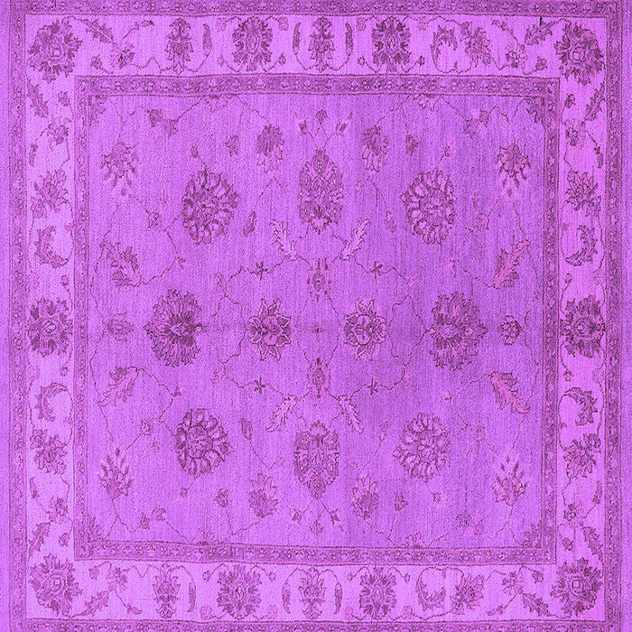 Square Machine Washable Oriental Purple Industrial Area Rugs, wshurb2967pur