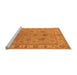 Sideview of Machine Washable Oriental Orange Industrial Area Rugs, wshurb2967org