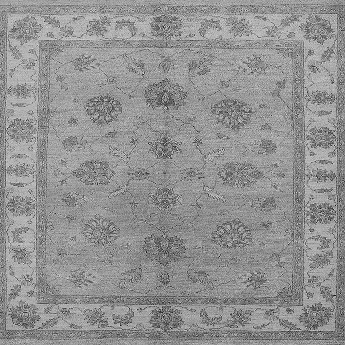 Square Machine Washable Oriental Gray Industrial Rug, wshurb2967gry
