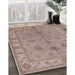 Machine Washable Industrial Modern Dark Almond Brown Rug in a Family Room, wshurb2967