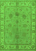 Machine Washable Oriental Green Industrial Area Rugs, wshurb2967grn