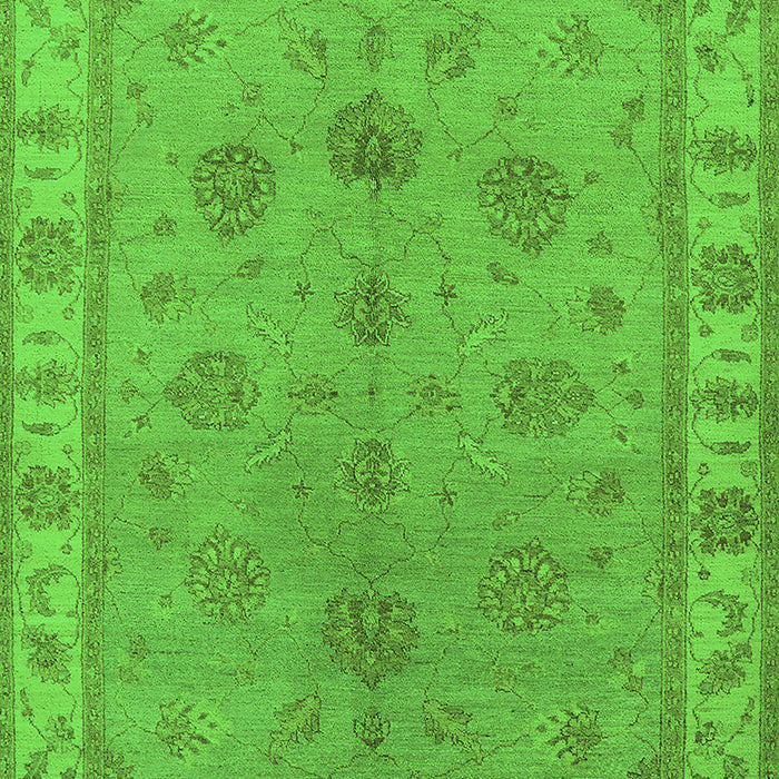 Machine Washable Oriental Green Industrial Area Rugs, wshurb2967grn