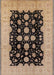 Machine Washable Industrial Modern Bakers Brown Rug, wshurb2968