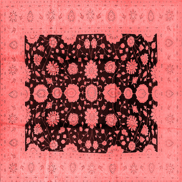 Machine Washable Oriental Red Industrial Rug, wshurb2968red