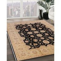 Mid-Century Modern Bakers Brown Oriental Rug, urb2968