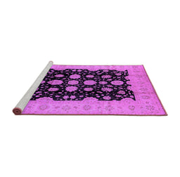 Sideview of Machine Washable Oriental Purple Industrial Area Rugs, wshurb2968pur