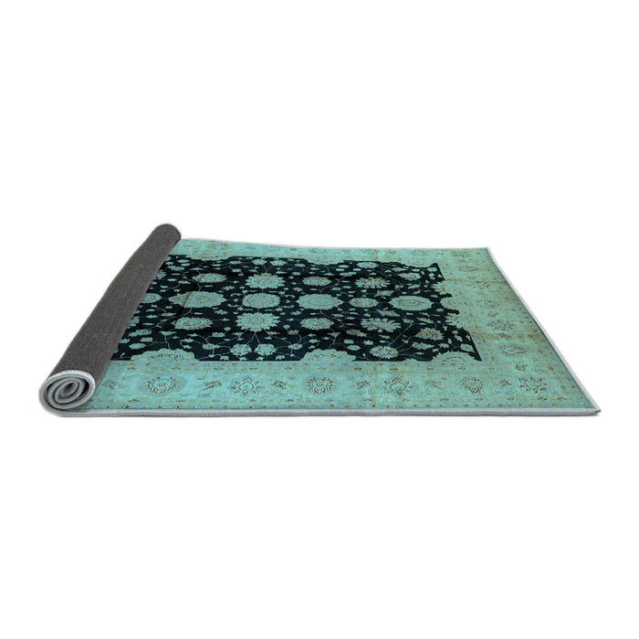 Sideview of Oriental Light Blue Industrial Rug, urb2968lblu