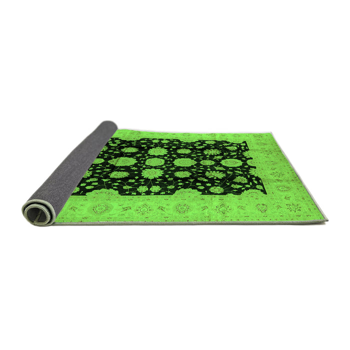 Sideview of Oriental Green Industrial Rug, urb2968grn