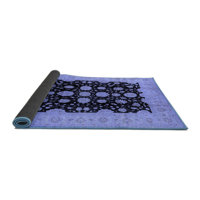 Sideview of Oriental Blue Industrial Rug, urb2968blu