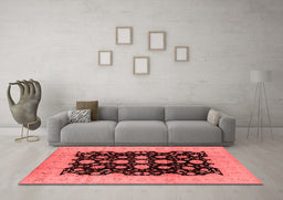 Industrial Red Washable Rugs