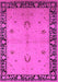 Machine Washable Oriental Pink Industrial Rug, wshurb2969pnk