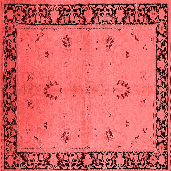 Machine Washable Oriental Red Industrial Rug, wshurb2969red