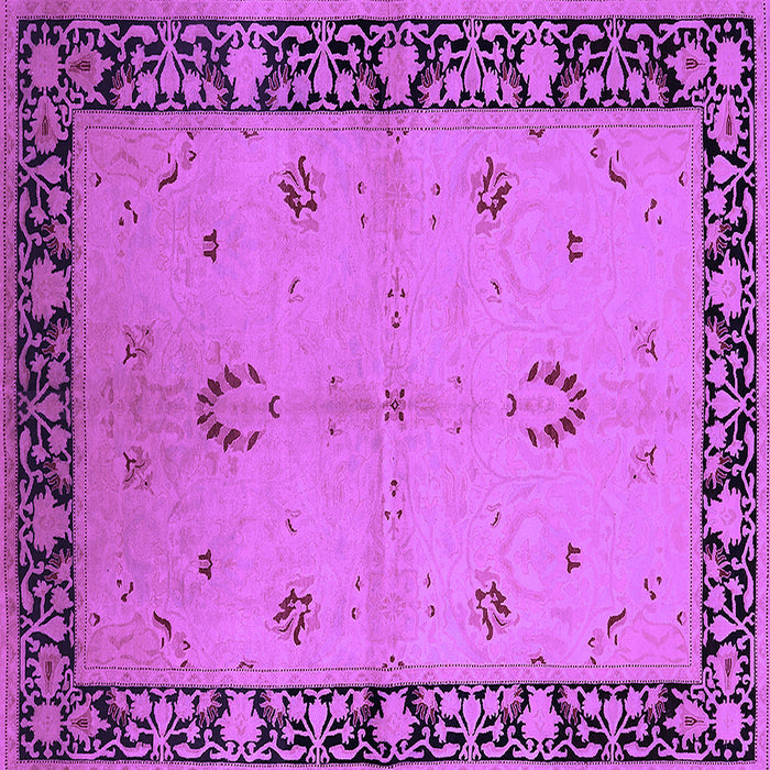 Square Machine Washable Oriental Purple Industrial Area Rugs, wshurb2969pur