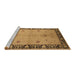 Sideview of Machine Washable Oriental Brown Industrial Rug, wshurb2969brn