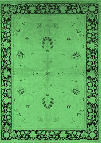 Oriental Emerald Green Industrial Rug, urb2969emgrn