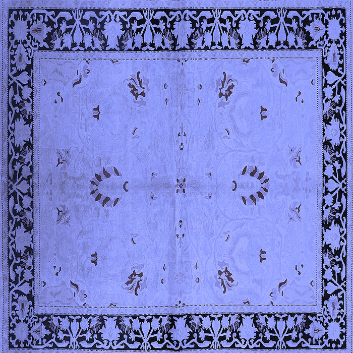 Square Oriental Blue Industrial Rug, urb2969blu