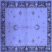 Square Oriental Blue Industrial Rug, urb2969blu