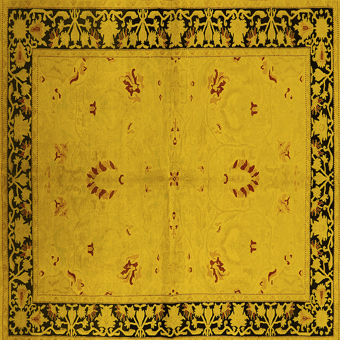 Square Oriental Yellow Industrial Rug, urb2969yw