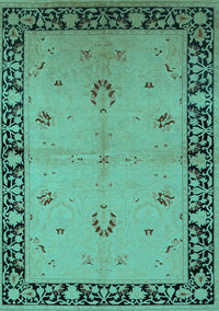 Oriental Turquoise Industrial Rug, urb2969turq