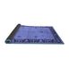 Sideview of Oriental Blue Industrial Rug, urb2969blu