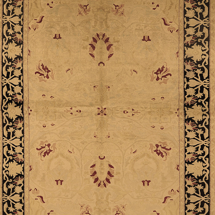 Machine Washable Oriental Brown Industrial Rug, wshurb2969brn