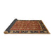 Sideview of Mid-Century Modern Brown Sand Brown Oriental Rug, urb2970