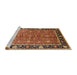 Sideview of Machine Washable Industrial Modern Brown Sand Brown Rug, wshurb2970