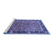 Sideview of Machine Washable Oriental Blue Industrial Rug, wshurb2970blu