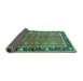 Sideview of Oriental Turquoise Industrial Rug, urb2970turq