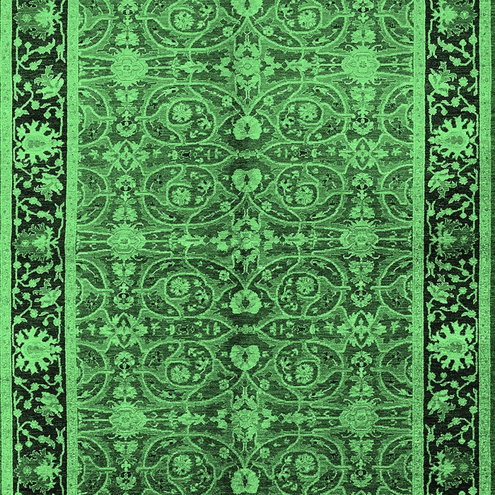 Machine Washable Oriental Emerald Green Industrial Area Rugs, wshurb2970emgrn