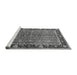 Sideview of Machine Washable Oriental Gray Industrial Rug, wshurb2970gry