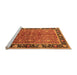 Sideview of Machine Washable Oriental Orange Industrial Area Rugs, wshurb2970org